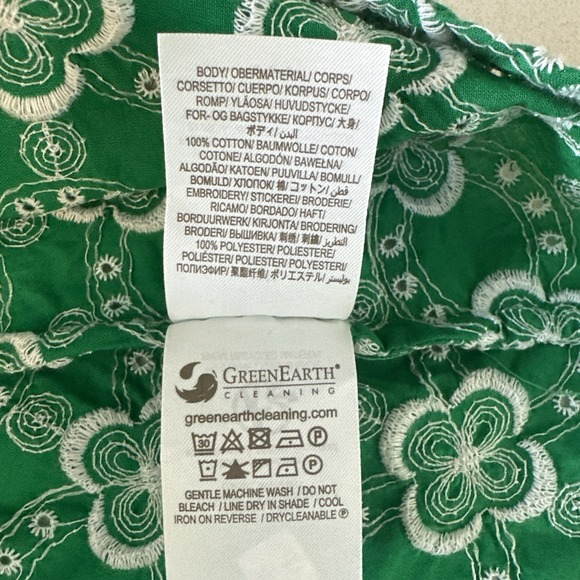 Boden Size 8 Green Embroidered Bohemian Scoop Neck Dress - Picture 10 of 12